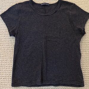 Brandy Melville Blue Fitted Short Sleeve T-Shirt
